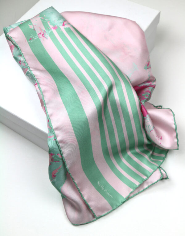 Rose silk scarf Stella Polare