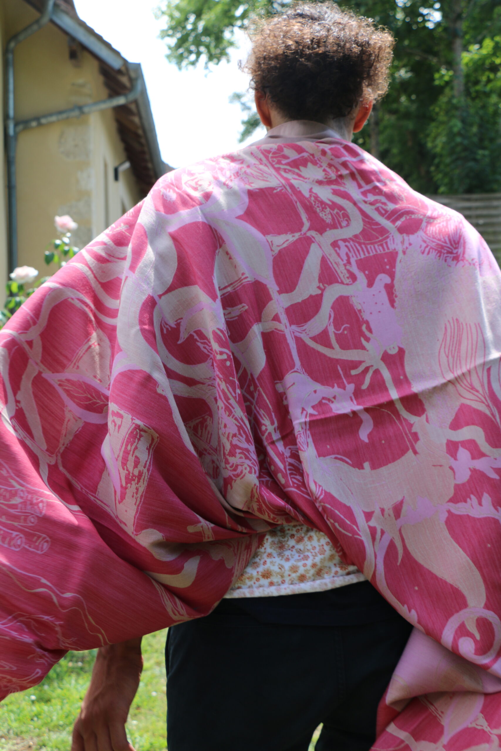 "Minotaure in waters" jacquard drawing by Stella Polare : rose - Image 31