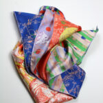 Silk Scarves "Minotaure in Arles" bright colours by Stella Polare