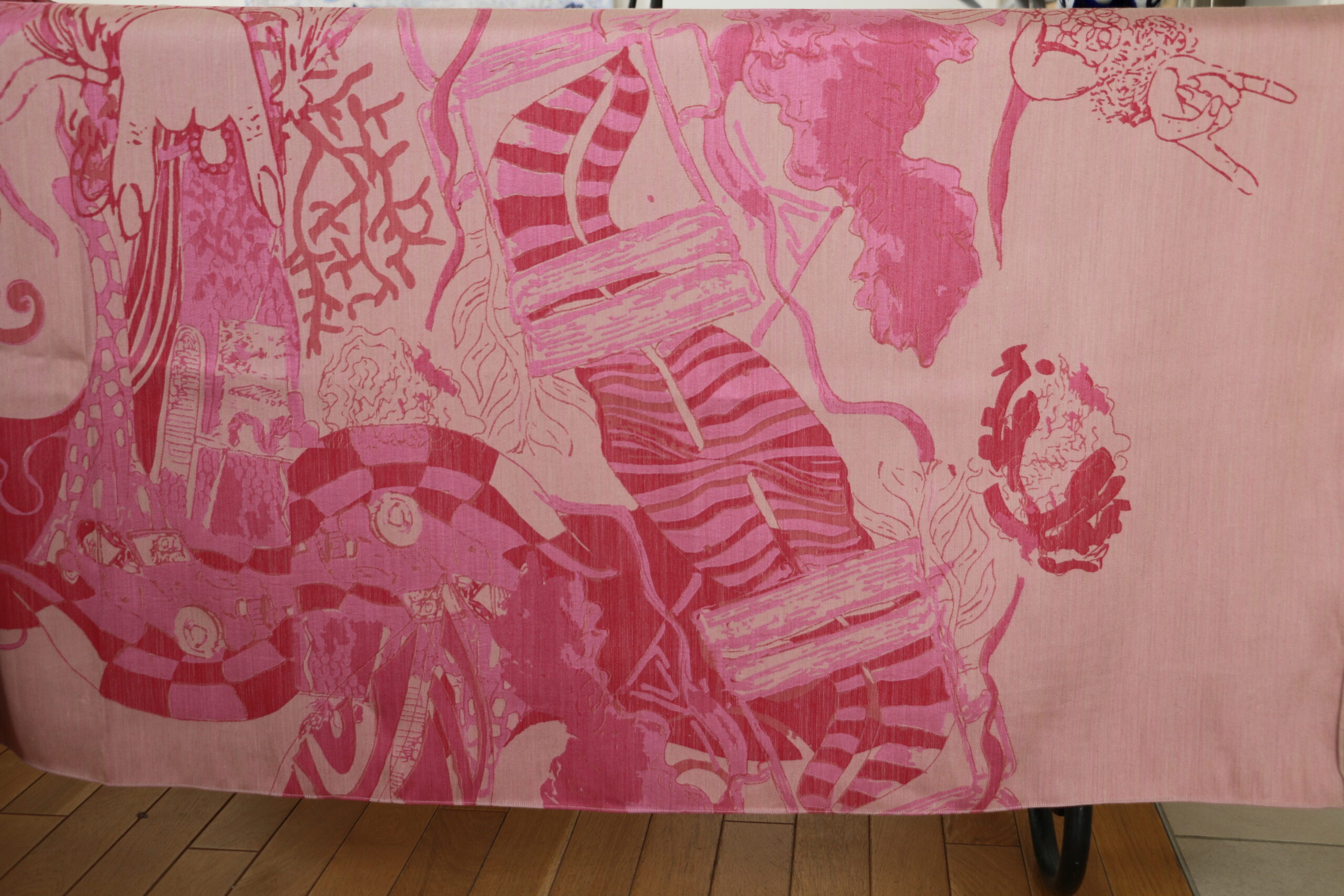 "Minotaure in waters" jacquard drawing by Stella Polare : rose - Image 16