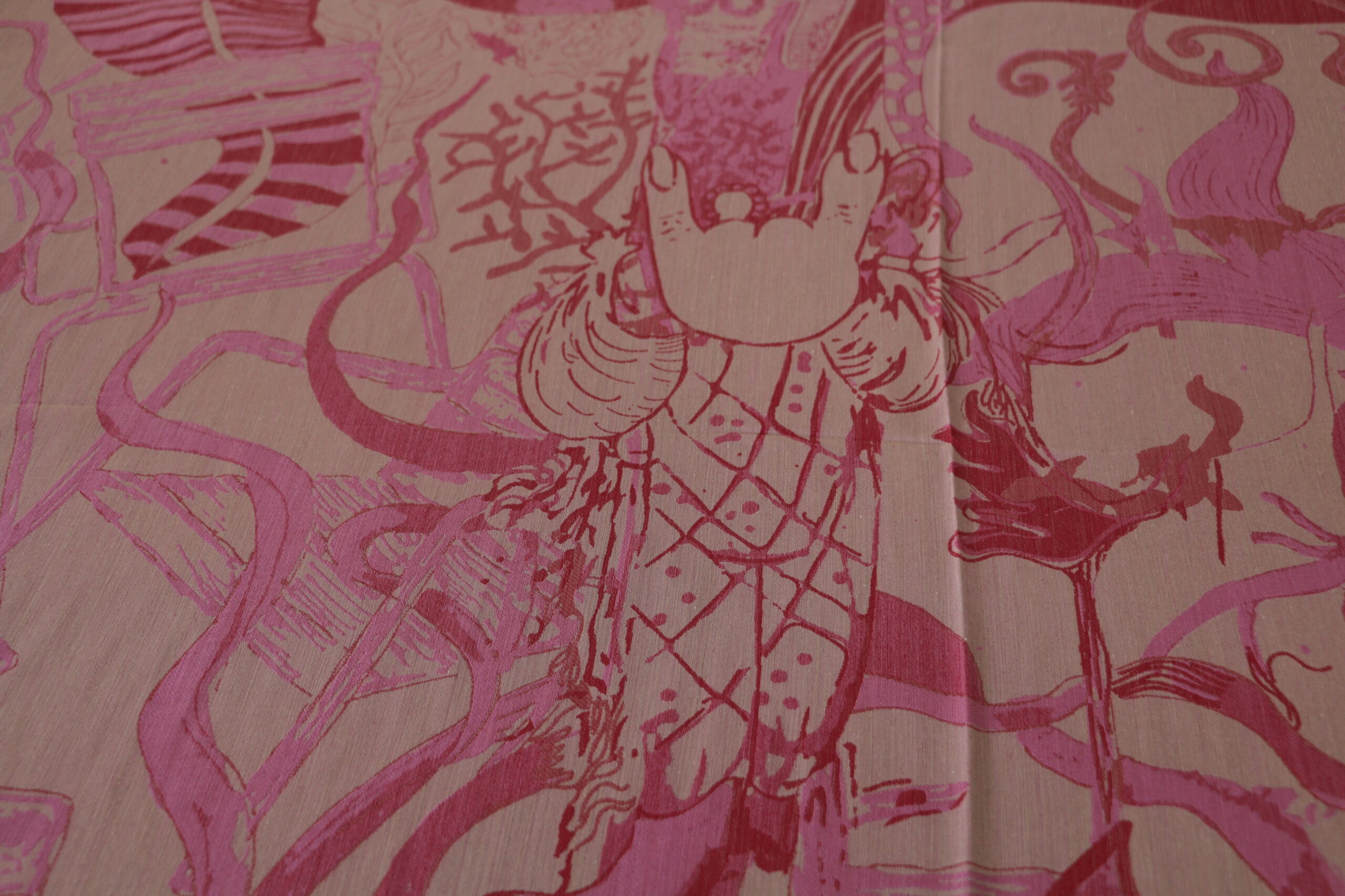 "Minotaure in waters" jacquard drawing by Stella Polare : rose - Image 8