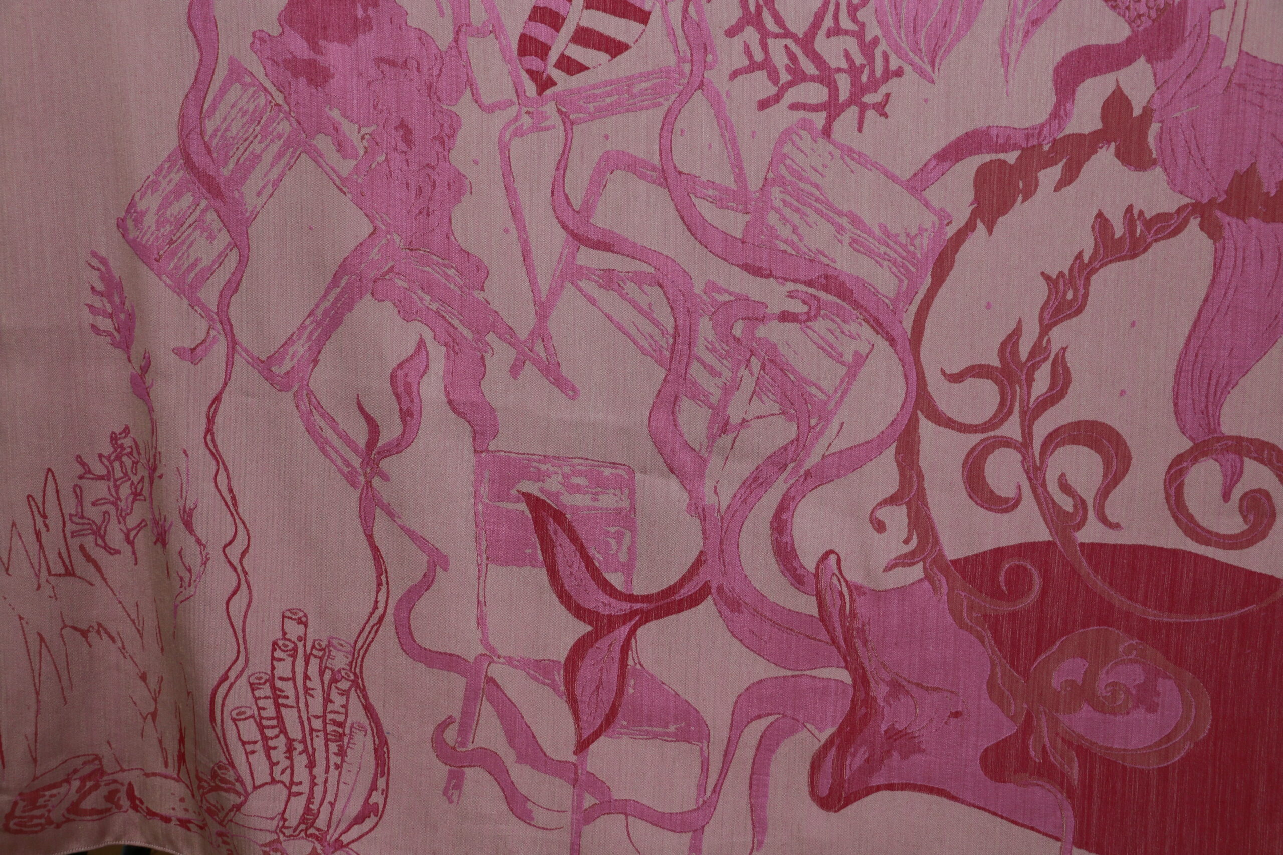 "Minotaure in waters" jacquard drawing by Stella Polare : rose - Image 25