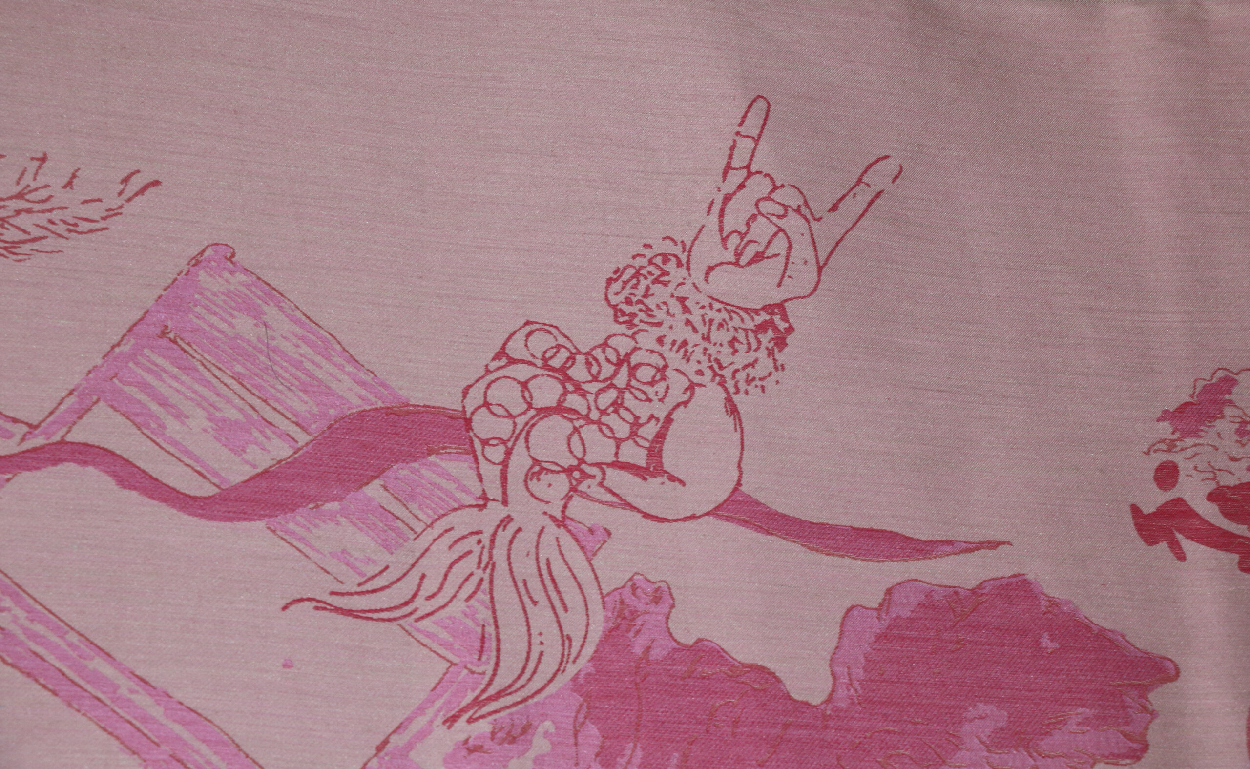 "Minotaure in waters" jacquard drawing by Stella Polare : rose - Image 29