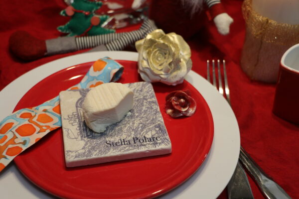 Marble coaster "Joy of open mindneess", drawing on marble by Stella Polare – Image 16