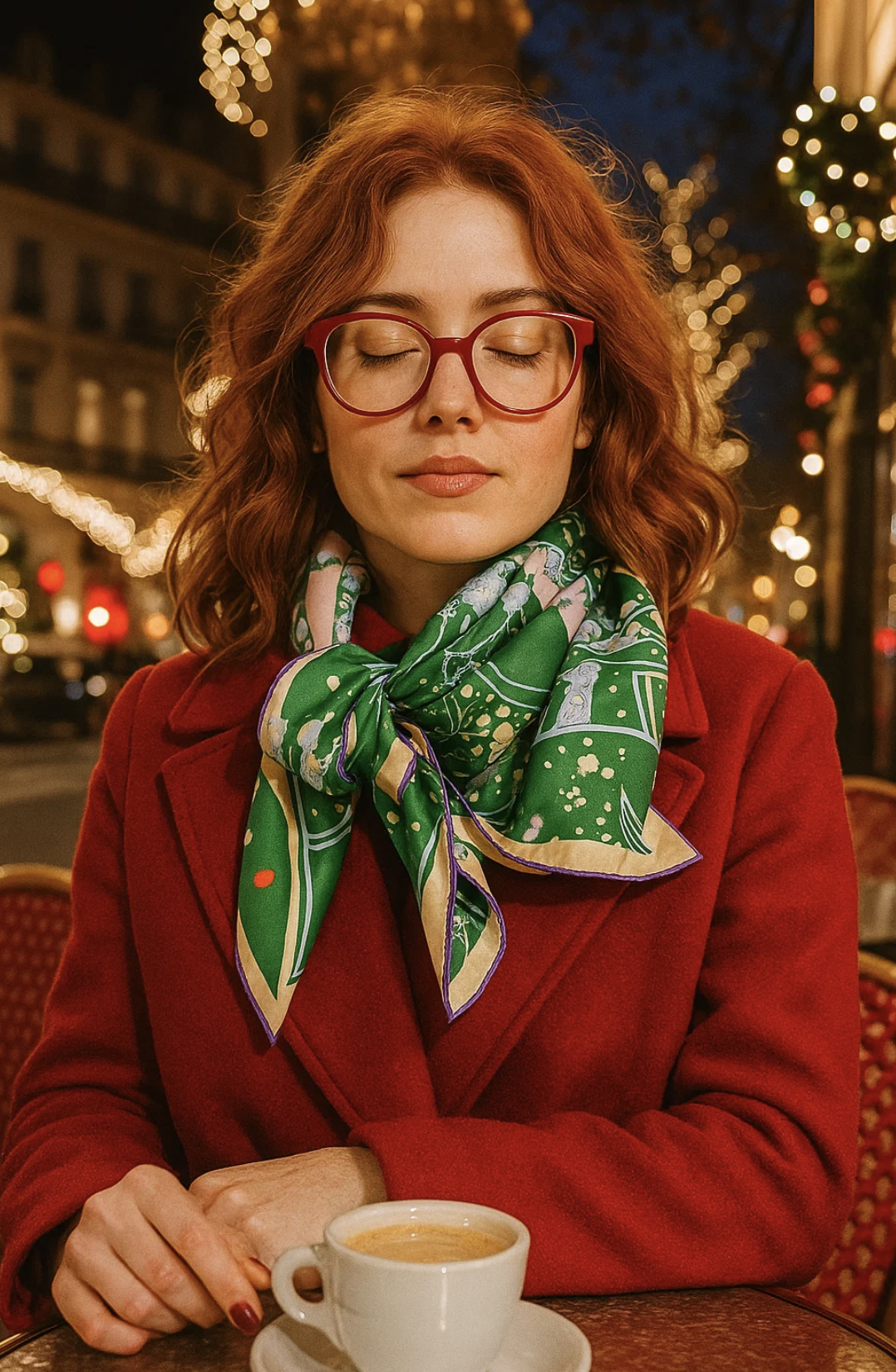 Silk Scarf "Lungs" : green – Image 19