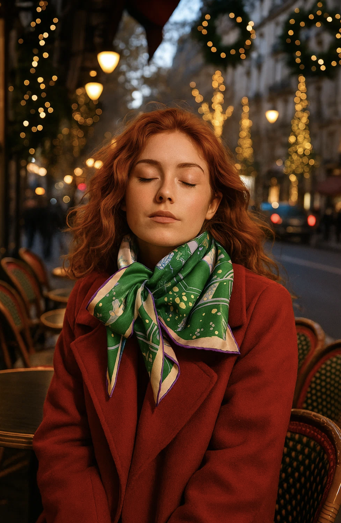 Silk Scarf "Lungs" : green – Image 18