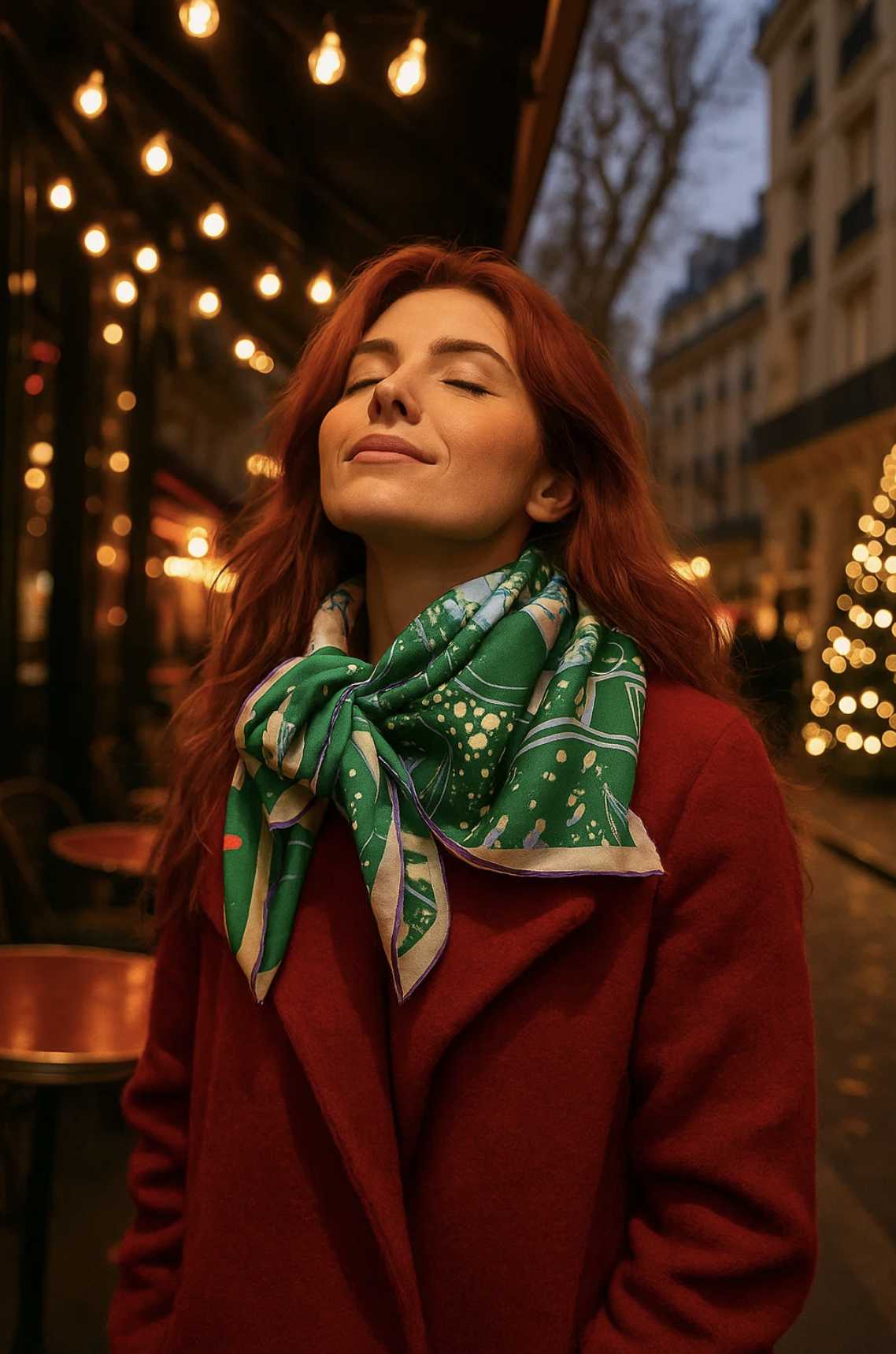 Silk Scarf "Lungs" : green – Image 17