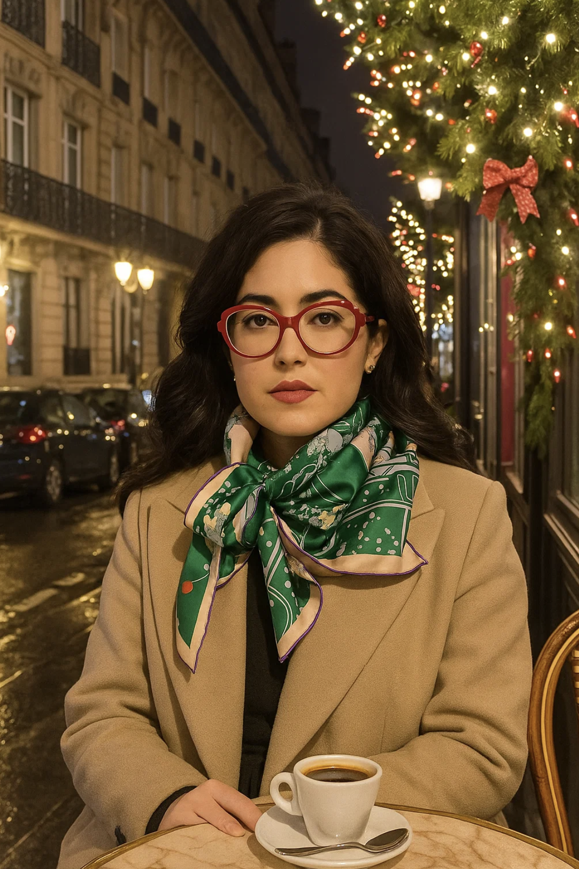 Silk Scarf "Lungs" : green – Image 14