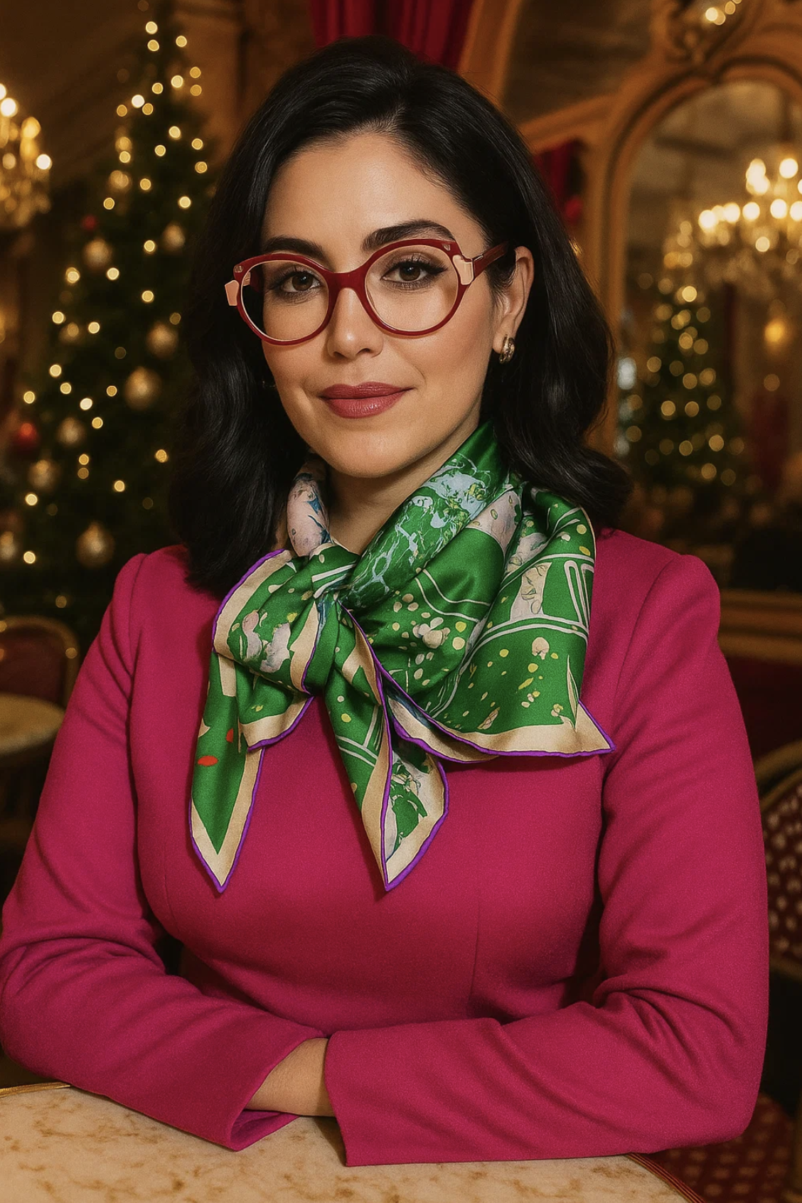 Silk Scarf "Lungs" : green – Image 13