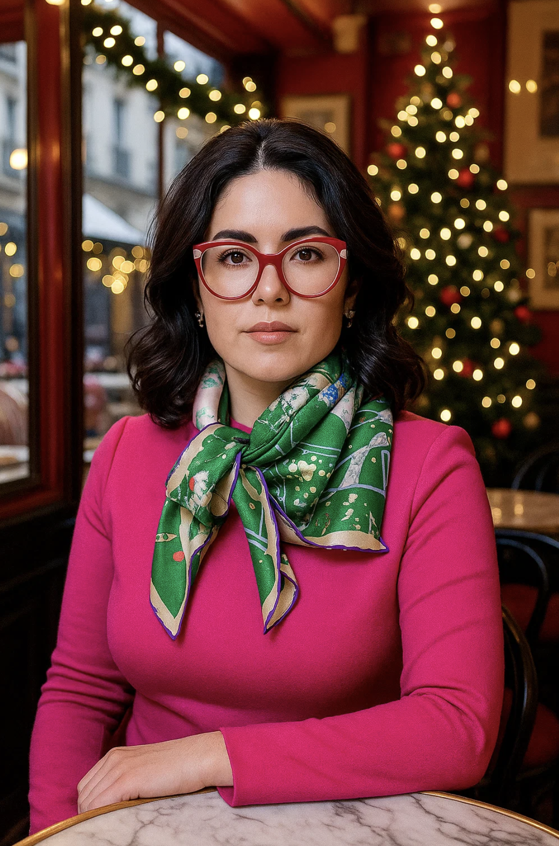 Silk Scarf "Lungs" : green – Image 12