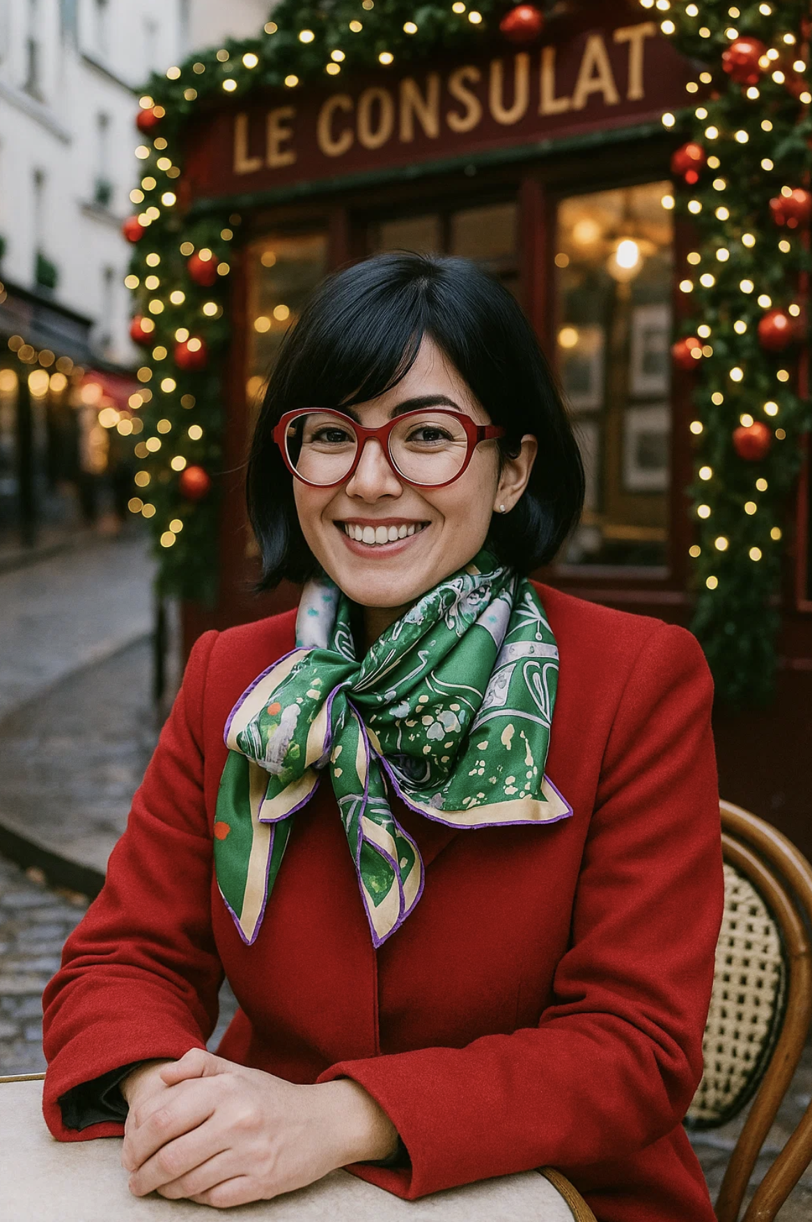 Silk Scarf "Lungs" : green – Image 7