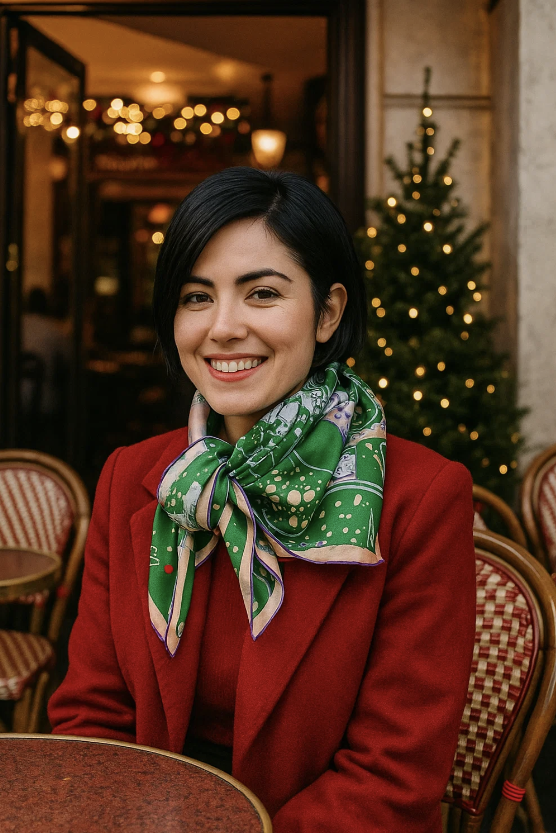 Silk Scarf "Lungs" : green – Image 6