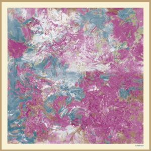 2 Foulard abstract magenta turquoise by Stella Polare