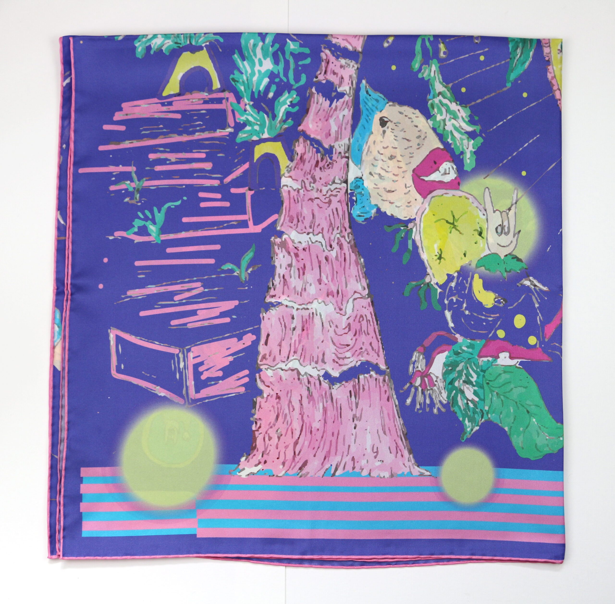 Silk Scarf "Minotaure space N1" ref violet by Stella Polare - Image 2