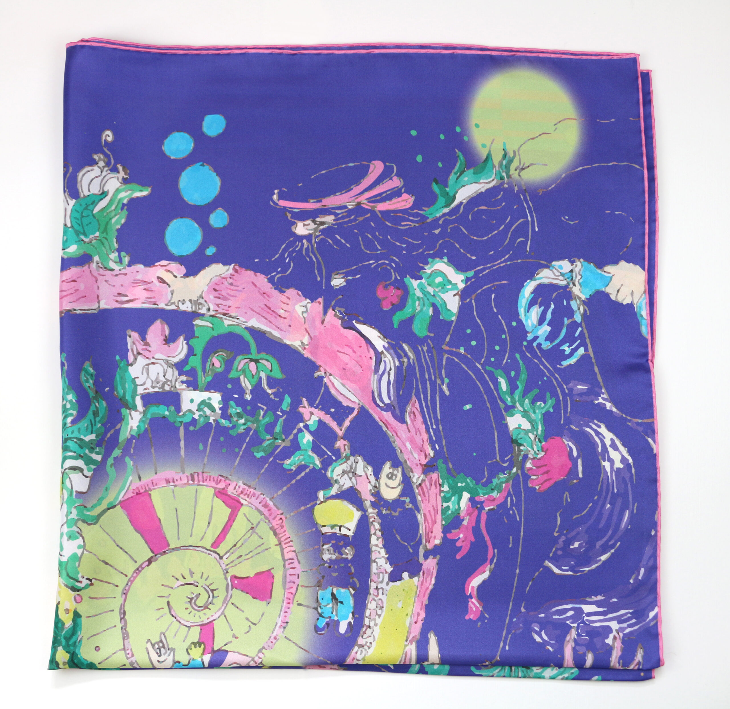 Silk Scarf "Minotaure space N1" ref violet by Stella Polare - Image 4