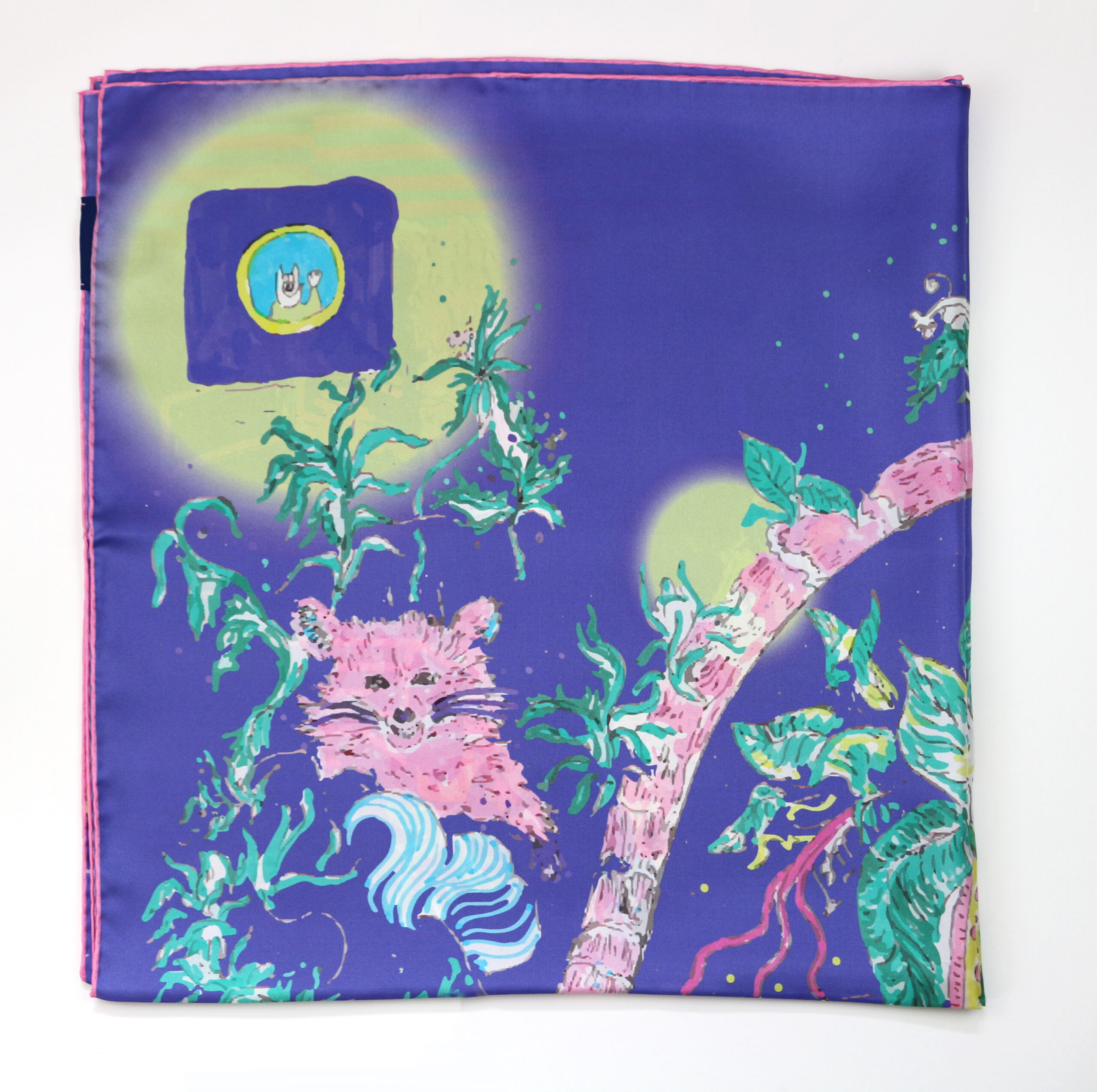 Silk Scarf "Minotaure space N1" ref violet by Stella Polare - Image 5