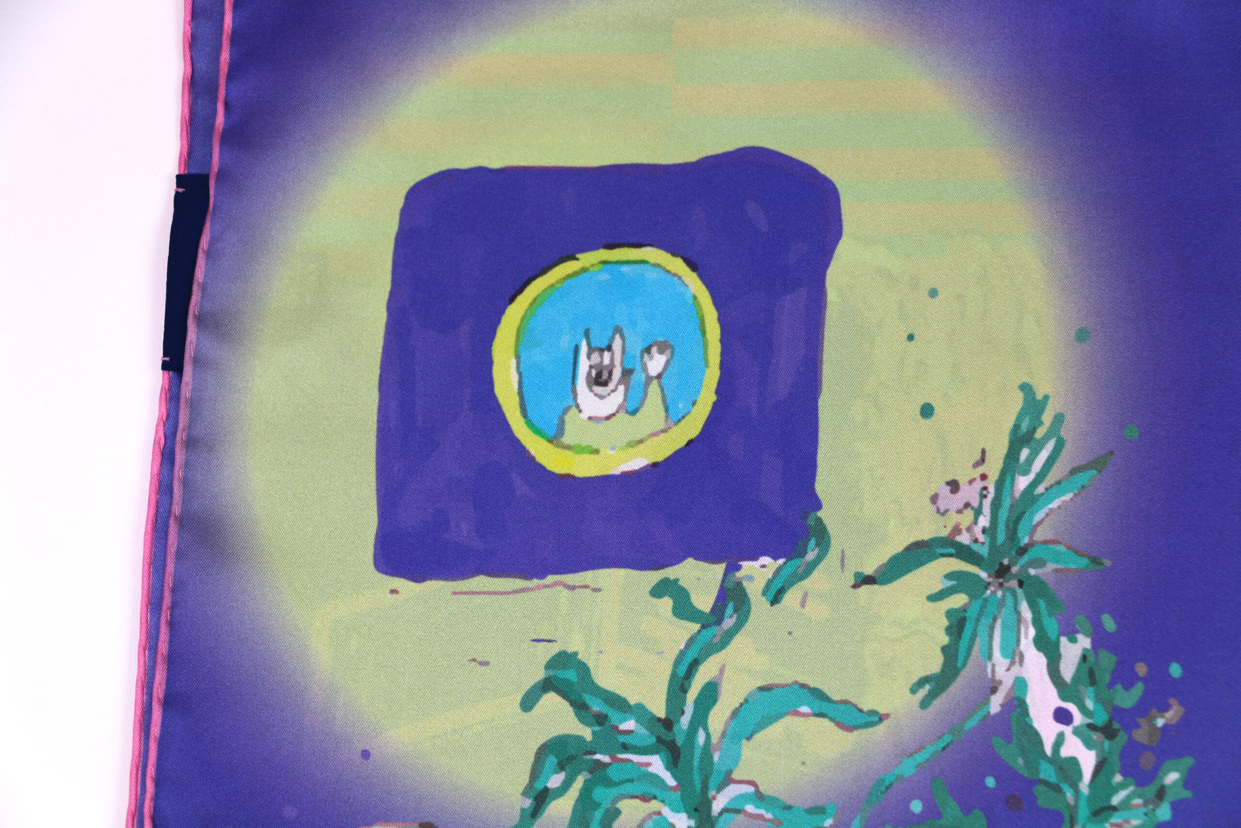 Silk Scarf "Minotaure space N1" ref violet by Stella Polare - Image 6