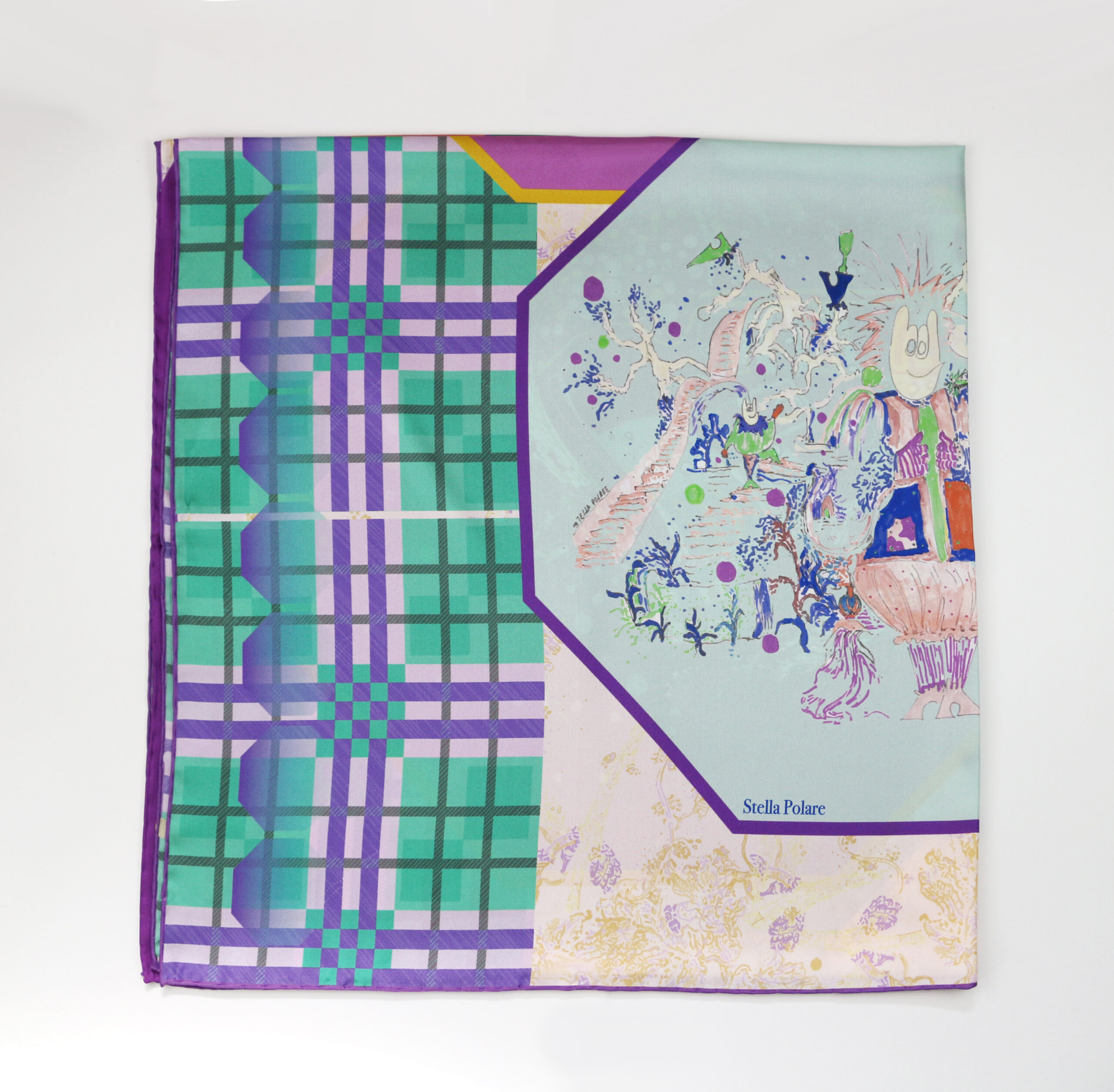 Silk Scarf "Minotaure space N12" ref couleur 4 by Stella Polare - Image 3