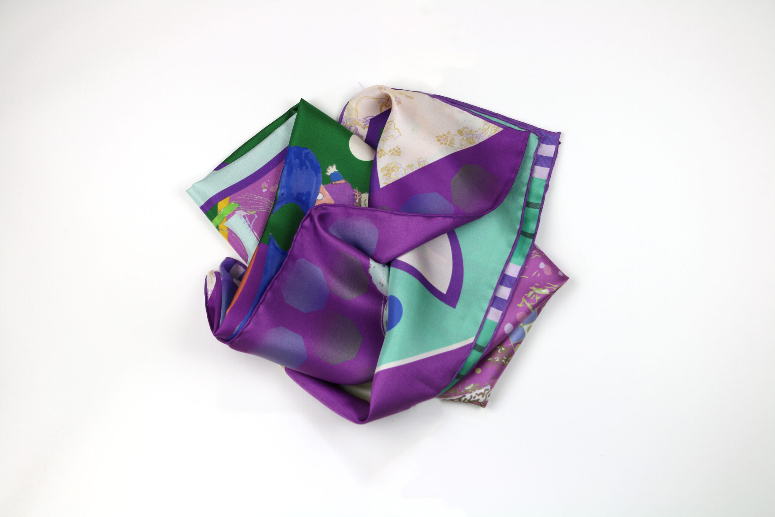 Silk Scarf "Minotaure space N12" ref couleur 4 by Stella Polare - Image 6