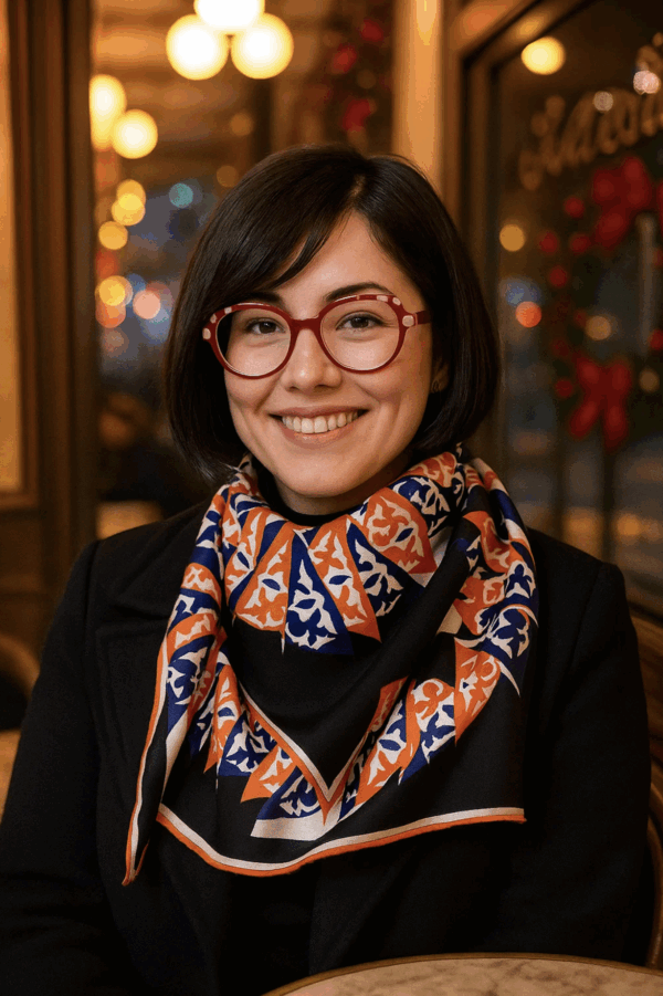 Hospitalité black/ "Silk Road" series: silk scarf – Image 10