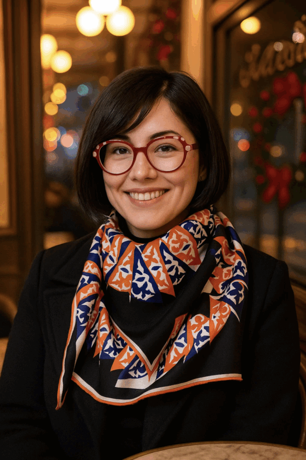 Hospitalité black/ "Silk Road" series: silk scarf – Image 12