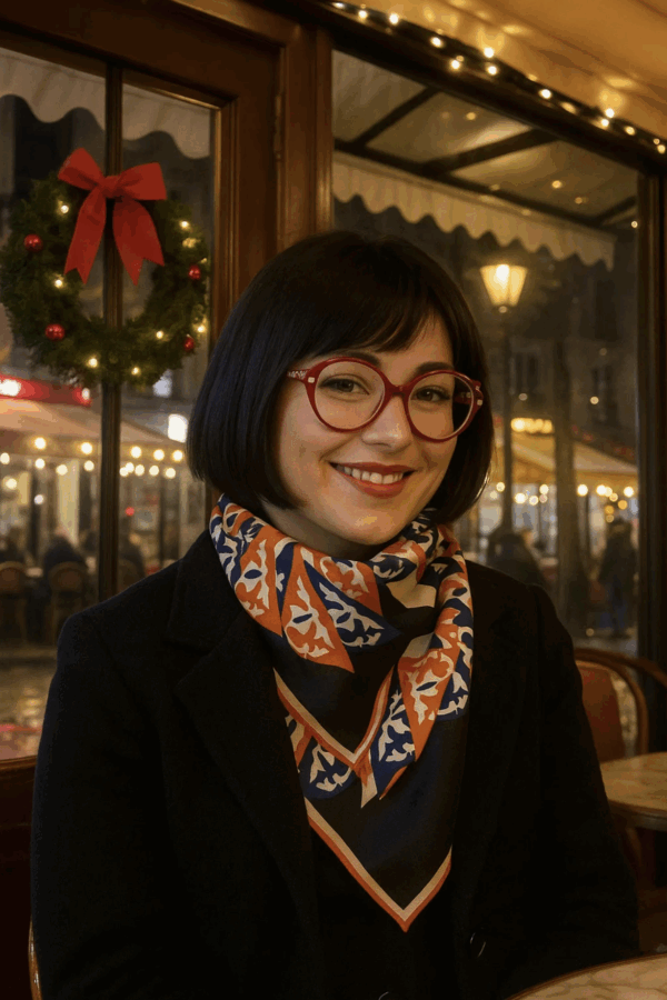 Hospitalité black/ "Silk Road" series: silk scarf – Image 13