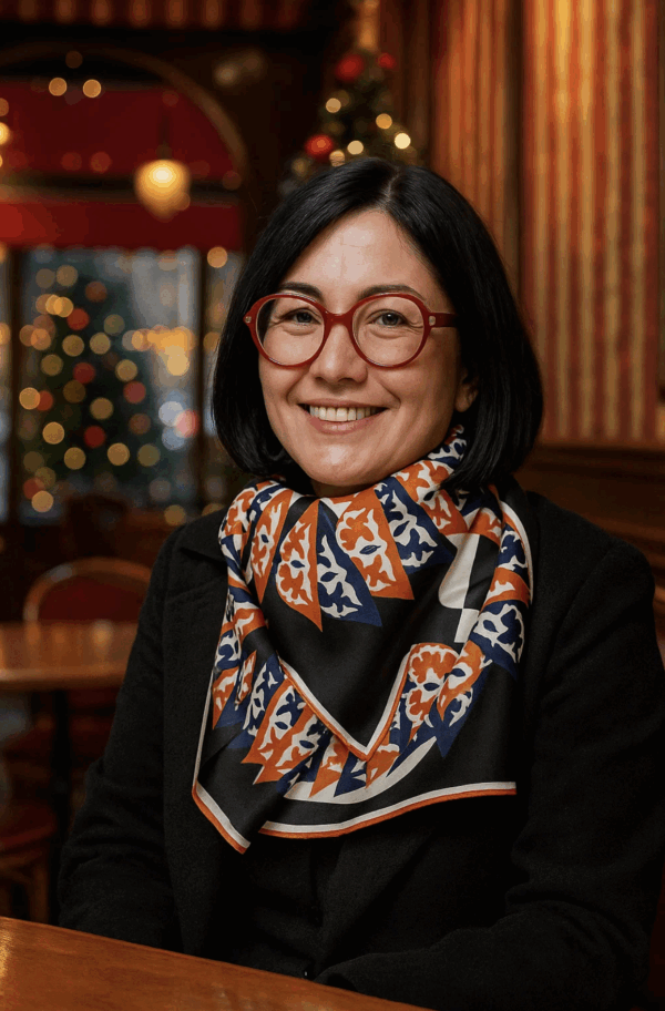 Hospitalité black/ "Silk Road" series: silk scarf – Image 15