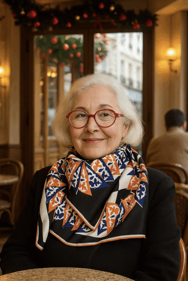 Hospitalité black/ "Silk Road" series: silk scarf – Image 16