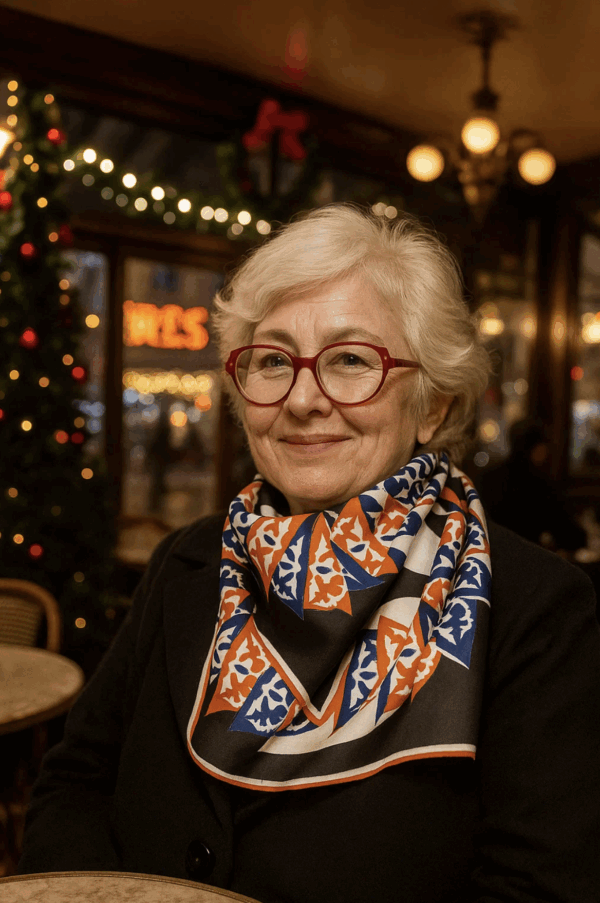 Hospitalité black/ "Silk Road" series: silk scarf – Image 17