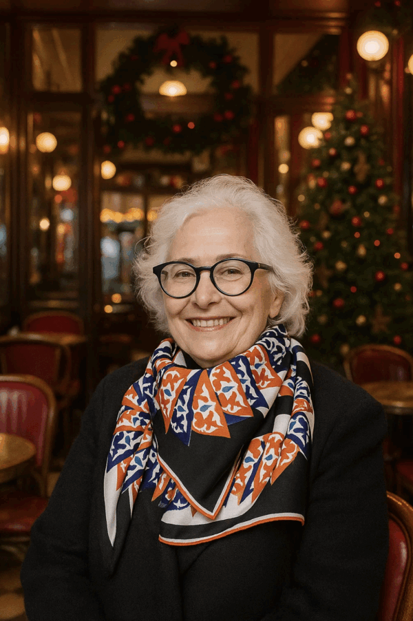 Hospitalité black/ "Silk Road" series: silk scarf – Image 19