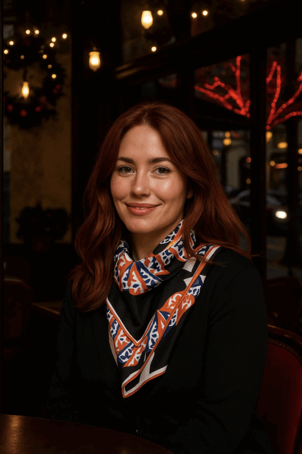 Hospitalité black/ "Silk Road" series: silk scarf – Image 23