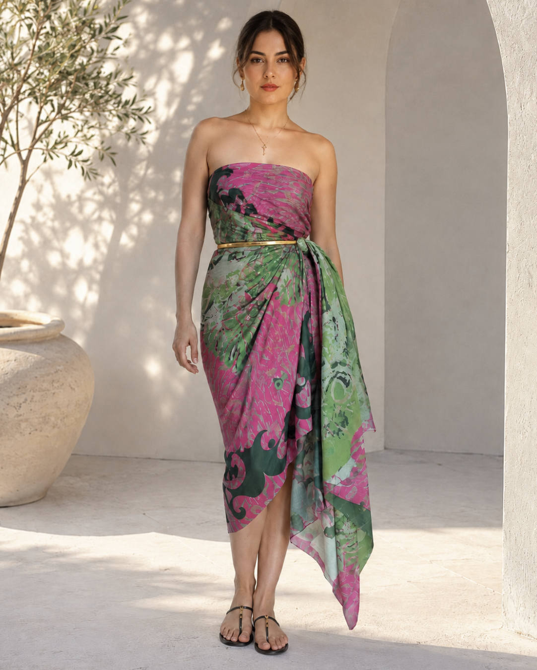 Pareo – Wearable Art by Stella Polare "Oriental Motifs" 903 : 180x180 cm - Image 8