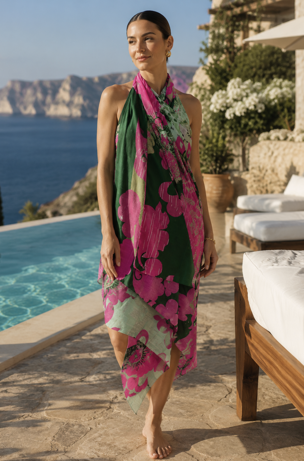 Pareo “Oriental Motifs” 903 styled as a summer dress